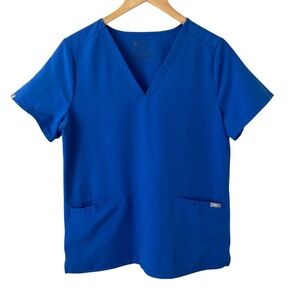 Figs Technical Collection Casma 3 Pocket Scrub Top V-Neck Nursing Healthcare M